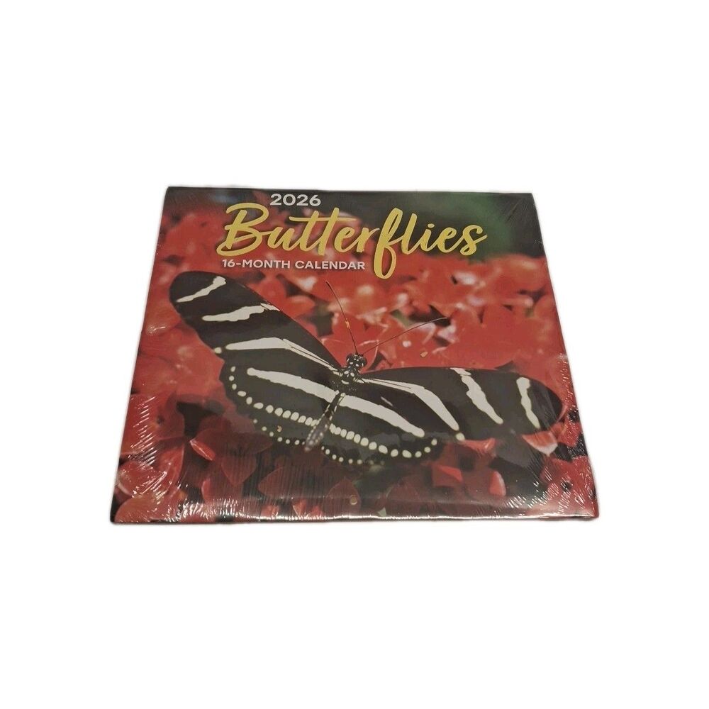 2026 Butterflies Wall Calendar 10" X 11" closed 20" X 11" open